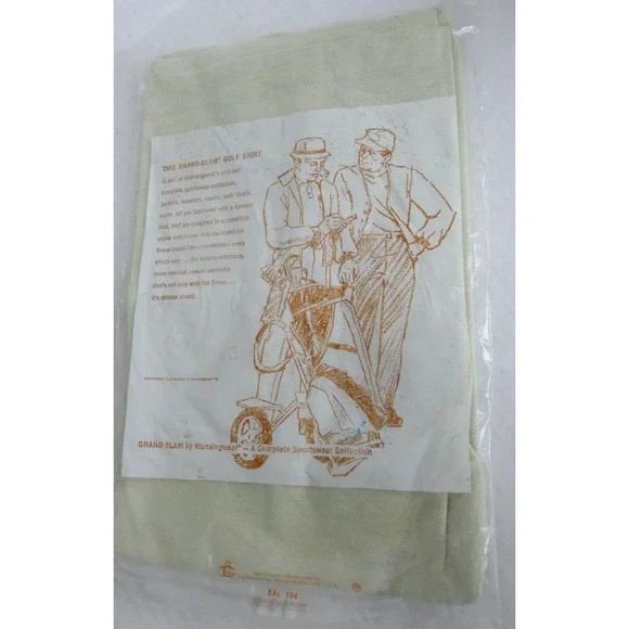 NOS Munsingwear Penguin 60s Pale Green High Neck T-Shirt Sz M Grand Slam Vtg - Picture 4 of 4